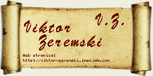 Viktor Zeremski vizit kartica